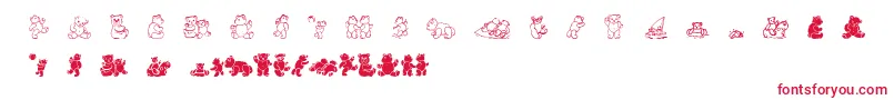 Wwbearyspecial Font – Red Fonts on White Background