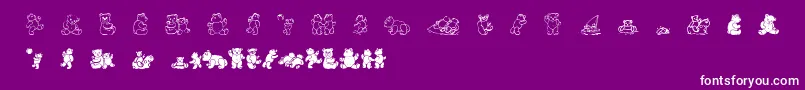 フォントWwbearyspecial – 紫の背景に白い文字