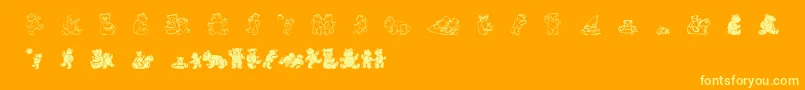 フォントWwbearyspecial – オレンジの背景に黄色の文字