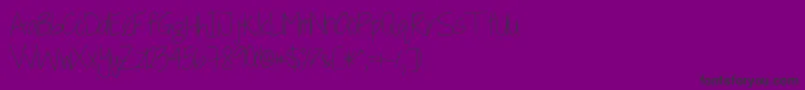 BaxterAndLayla-Schriftart – Schwarze Schriften auf violettem Hintergrund