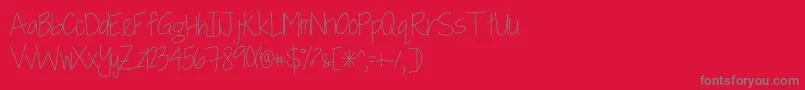 BaxterAndLayla Font – Gray Fonts on Red Background