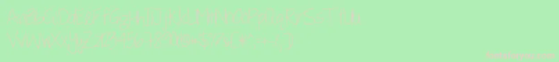 BaxterAndLayla Font – Pink Fonts on Green Background