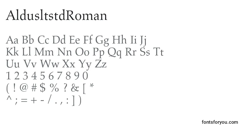 Fuente AldusltstdRoman - alfabeto, números, caracteres especiales