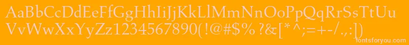 Czcionka AldusltstdRoman – różowe czcionki na pomarańczowym tle