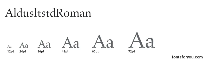 Размеры шрифта AldusltstdRoman