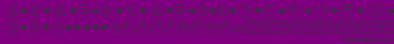AllMyHands Font – Black Fonts on Purple Background