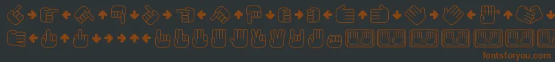 fuente AllMyHands – Fuentes Marrones Sobre Fondo Negro