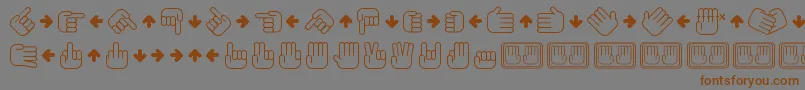 AllMyHands Font – Brown Fonts on Gray Background