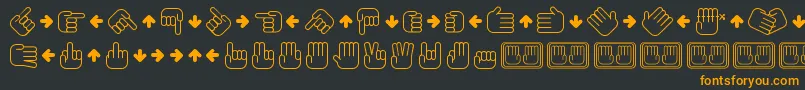 Шрифт AllMyHands – оранжевые шрифты на чёрном фоне