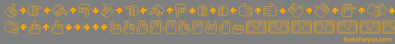 Fonte AllMyHands – fontes laranjas em um fundo cinza