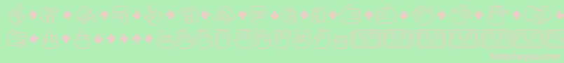 AllMyHands Font – Pink Fonts on Green Background