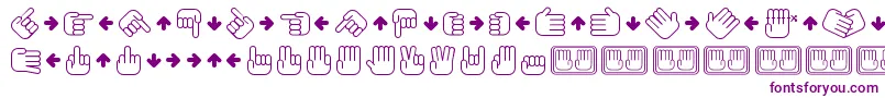 AllMyHands Font – Purple Fonts on White Background