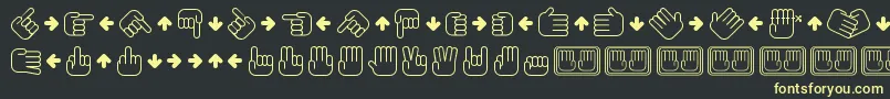 AllMyHands Font – Yellow Fonts on Black Background