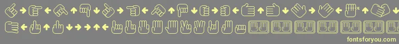 AllMyHands Font – Yellow Fonts on Gray Background