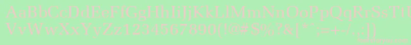 MemoirRegular Font – Pink Fonts on Green Background