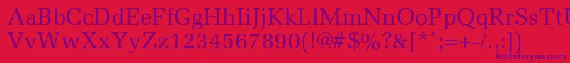 MemoirRegular Font – Purple Fonts on Red Background