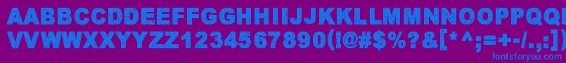 KeskiyonLumisade Font – Blue Fonts on Purple Background