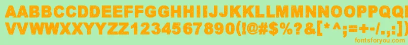 KeskiyonLumisade Font – Orange Fonts on Green Background