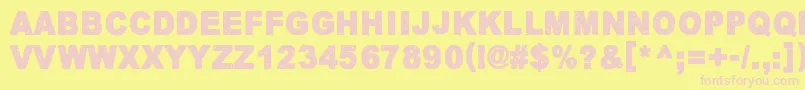 KeskiyonLumisade Font – Pink Fonts on Yellow Background