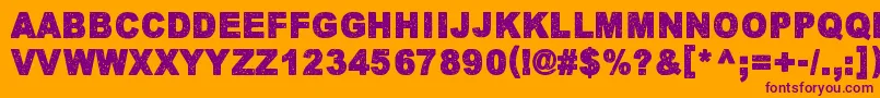 KeskiyonLumisade Font – Purple Fonts on Orange Background