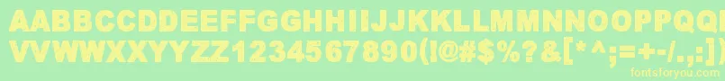 KeskiyonLumisade Font – Yellow Fonts on Green Background