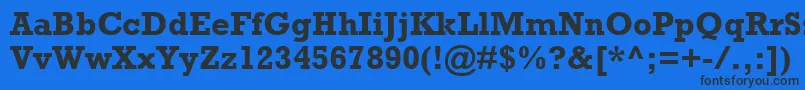 RockwellMtBold Font – Black Fonts on Blue Background