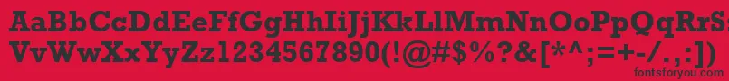 RockwellMtBold Font – Black Fonts on Red Background