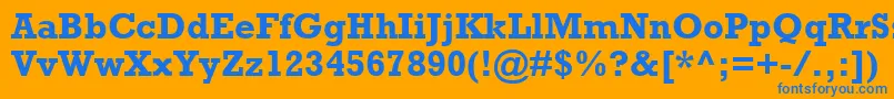 RockwellMtBold Font – Blue Fonts on Orange Background