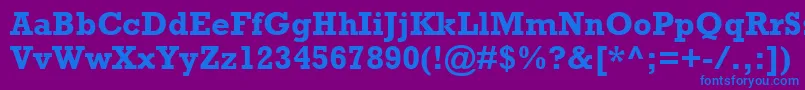 Шрифт RockwellMtBold – синие шрифты на фиолетовом фоне