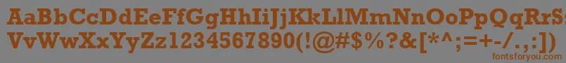 RockwellMtBold Font – Brown Fonts on Gray Background