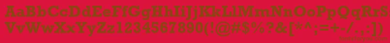 RockwellMtBold Font – Brown Fonts on Red Background