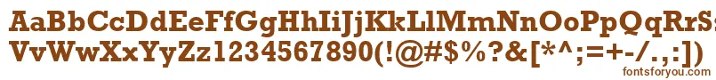 RockwellMtBold-fontti – ruskeat fontit valkoisella taustalla