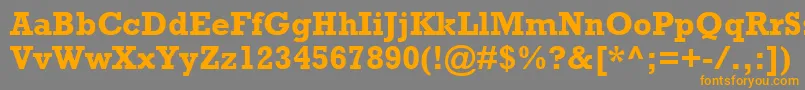 RockwellMtBold Font – Orange Fonts on Gray Background