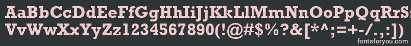 RockwellMtBold Font – Pink Fonts on Black Background