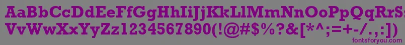 RockwellMtBold Font – Purple Fonts on Gray Background