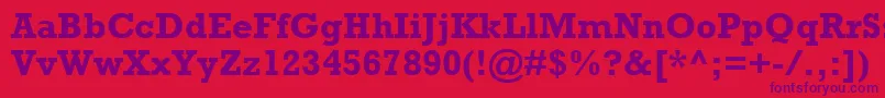 Шрифт RockwellMtBold – фиолетовые шрифты на красном фоне