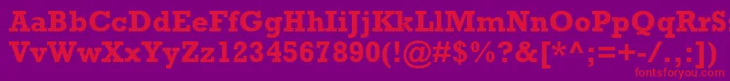 RockwellMtBold Font – Red Fonts on Purple Background