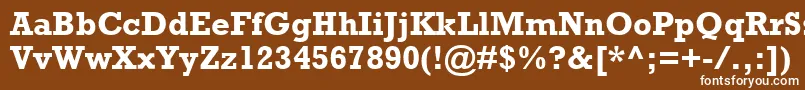 RockwellMtBold Font – White Fonts on Brown Background