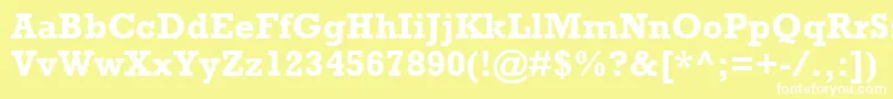 RockwellMtBold Font – White Fonts on Yellow Background