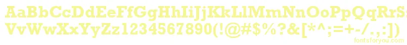 RockwellMtBold-Schriftart – Gelbe Schriften