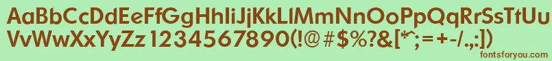 OrnitonsserialMediumRegular Font – Brown Fonts on Green Background