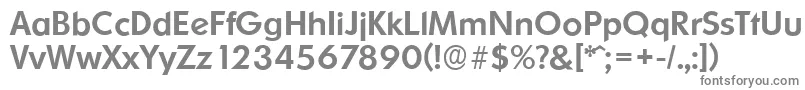 OrnitonsserialMediumRegular-fontti – harmaat kirjasimet valkoisella taustalla