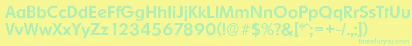 OrnitonsserialMediumRegular Font – Green Fonts on Yellow Background