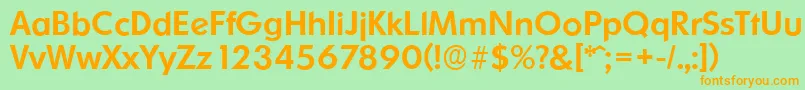 OrnitonsserialMediumRegular Font – Orange Fonts on Green Background