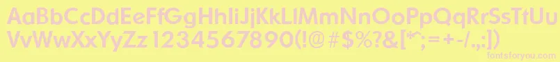 OrnitonsserialMediumRegular Font – Pink Fonts on Yellow Background