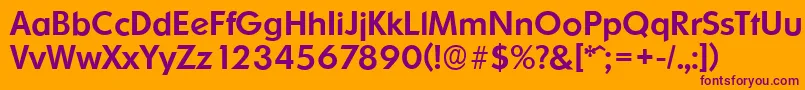 OrnitonsserialMediumRegular Font – Purple Fonts on Orange Background