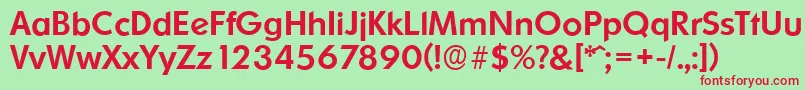 OrnitonsserialMediumRegular Font – Red Fonts on Green Background