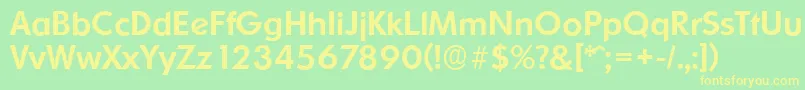 OrnitonsserialMediumRegular Font – Yellow Fonts on Green Background