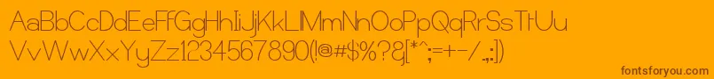 Castor Font – Brown Fonts on Orange Background