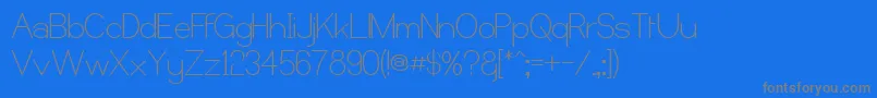 Castor-Schriftart – Graue Schriften auf blauem Hintergrund
